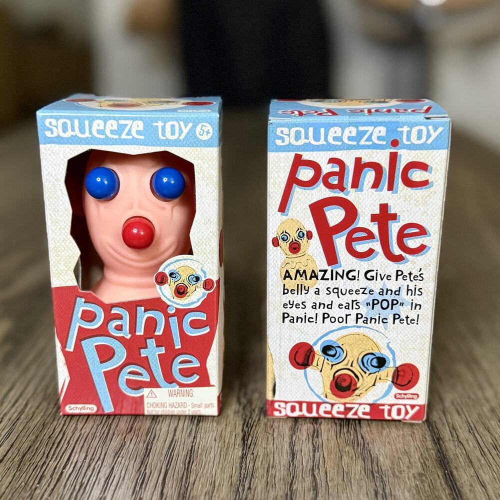 Panic Pete Eye Popping Retro Squeeze Novelty Sensory Needoh Toy by Schylling New